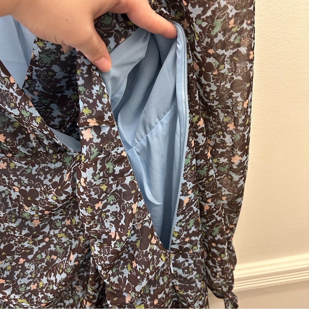 NWT Ted Baker Cherela Dress size 3 / 8 long sleeve printed mini - Picture 8 of 15